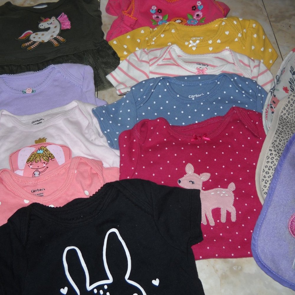13 PIECE INFANT GIRLS SIZE 6 to 9 MONTHS - Picture 1 of 7